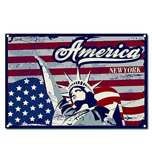 CREATCABIN America Métal Vintage Tin Sign Décoration Murale... - Maison & Cuisine Amazon France à 10.59€
