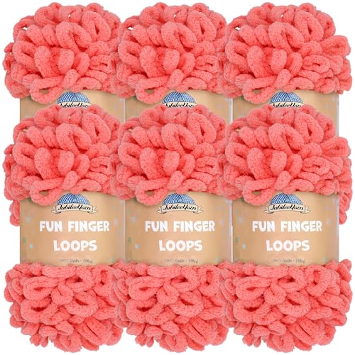 JubileeYarn Fun Finger Loops Lot de 6 écheveaux de fil en... - Loisirs Créatifs en promo à 26.14€