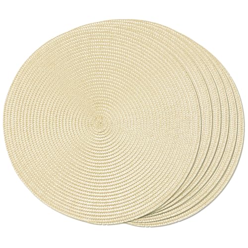 FunWheat Lot de 6 Sets de Table Ronds tressés pour Tables... - Deal du jour à 8.14€