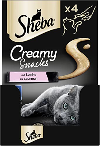 Sheba Creamy Snacks – Delizia cremosa per gatti con salmone... - Beauté & Parfums Amazon Italie à 25.87€