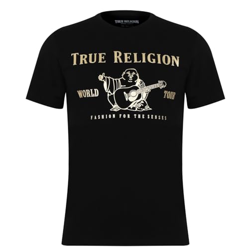 True Religion Hombre Short Sleeve Metallic Buddha tee... - Mode & Vêtements Amazon Espagne à 18.93€