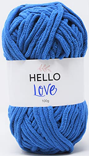 Hello Love Pelote de laine Bleu dauphin 100 g - Loisirs Créatifs Amazon France à 5.62€