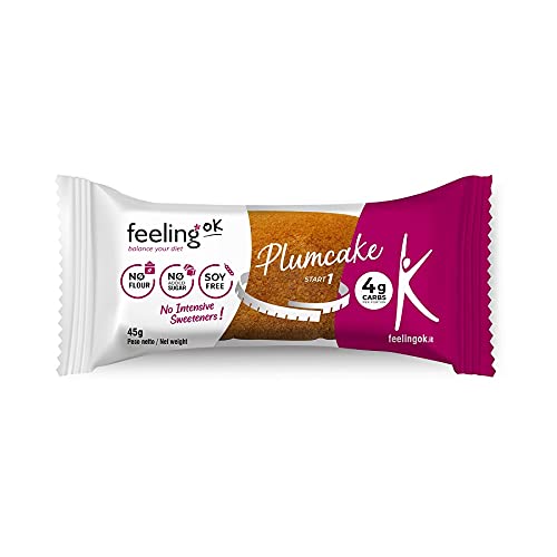 Feeling ok 1 Plumcake da 45g Gusto Mandorla - Épicerie Amazon Italie à 2.13€