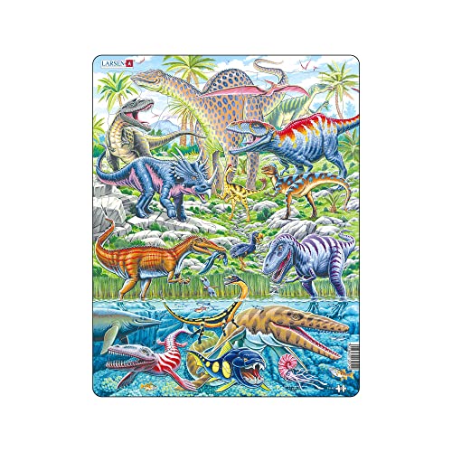 Larsen FH49 Puzzle Dinosaures – 70 Pièces – Puzzle Cadre... - Jouets & Jeux Amazon France à 11.10€