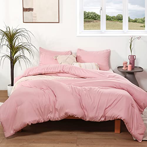 ROSGONIA Dusty Pink Bettdecken-Set Queen-Size-Bett, weiche... - Nouvelle promo Amazon à 30.37€