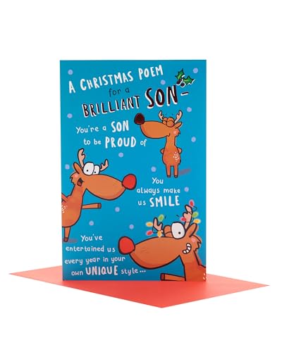UK Greetings Christmas Card for Son - Funny Design - Auto & Moto Amazon Royaume-Uni à 2.49€