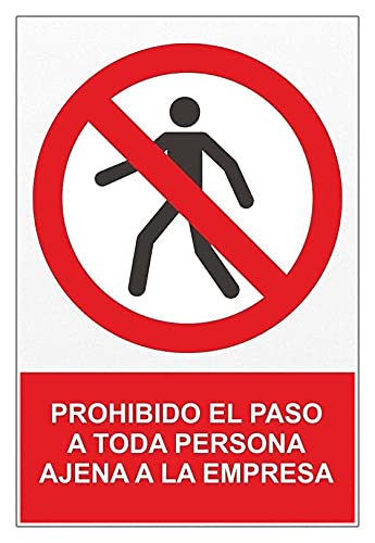 Becral® - Señal Adhesiva Prohibido El Paso A Toda Persona... - High-Tech & Électronique Amazon Espagne à 0.99€