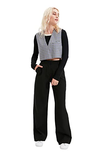 Trendyol The Mutor Reason Pantalones, Black, 34 para Mujer - Maison & Cuisine en promo à 16.38€