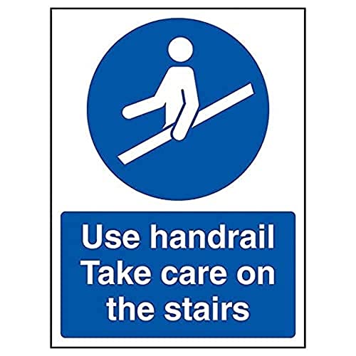 V Safety Use Handrail Take Care On The Stairs - 200mm x... - Maison & Cuisine Amazon Royaume-Uni à 3.67€
