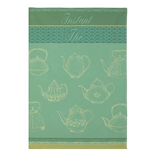 Torchon imprimé en Jacquard de Coton, Instant thé, Vert - Maison & Cuisine Amazon France à 12.45€