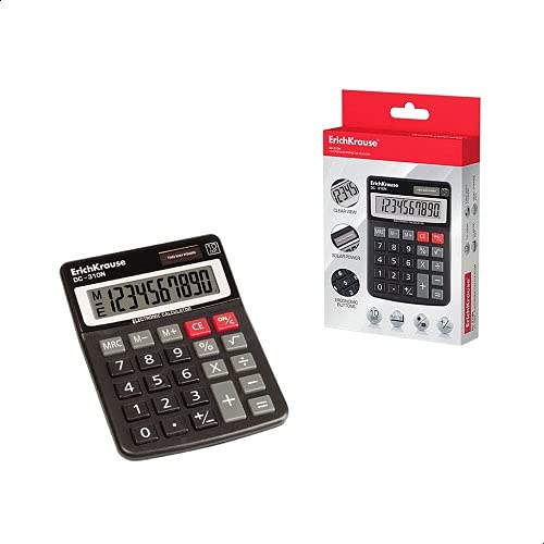 ErichKrause Calcolatrice da ufficio DC 310N 10 Digit LCD... - Fournitures Bureau Amazon Italie à 7.29€