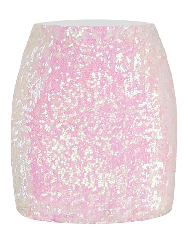 Maner Falda de Lentejuelas para Mujer con Purpurina... - Amazon Espagne à 10.64€