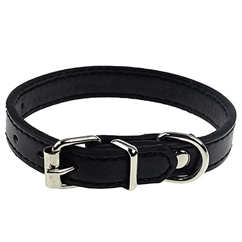 Leather Dog Collar, Fashion Adjustable Faux Leather Solid... - Animalerie Amazon Royaume-Uni à 0.79€