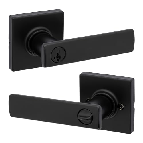Kwikset Breton Keyed Entry Door Lever Featuring SmartKey... - Maison & Cuisine Amazon Royaume-Uni à 12.39€