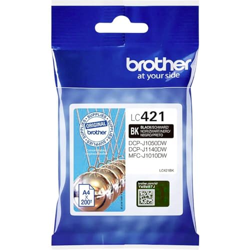Brother LC421BK Cartucho original de tinta para las... en promo à 3,47€ (-80%) sur Amazon ES