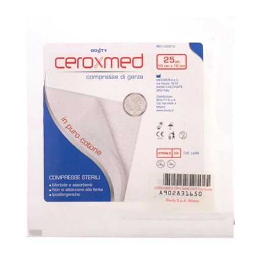 Ceroxmed Compresse Di Garza Sterili 10x10cm, 25 Garze - Santé & Bien-être Amazon Italie à 1.16€