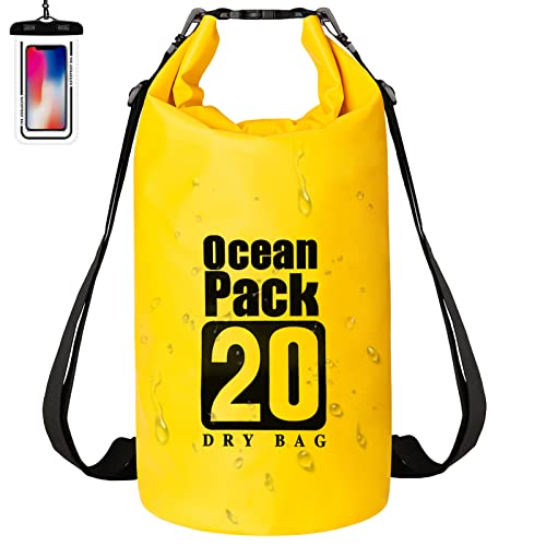 Yearnlife Sac étanche de 20 L avec couvercle enroulable... - Sports & Fitness en promo à 16.99€