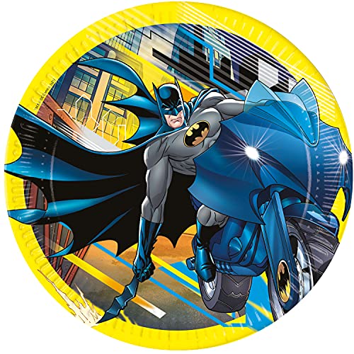 Procos 93452 – Platos de fiesta de Batman, tamaño 23 cm, 8... - Sports & Fitness Amazon Spain à 8.75€