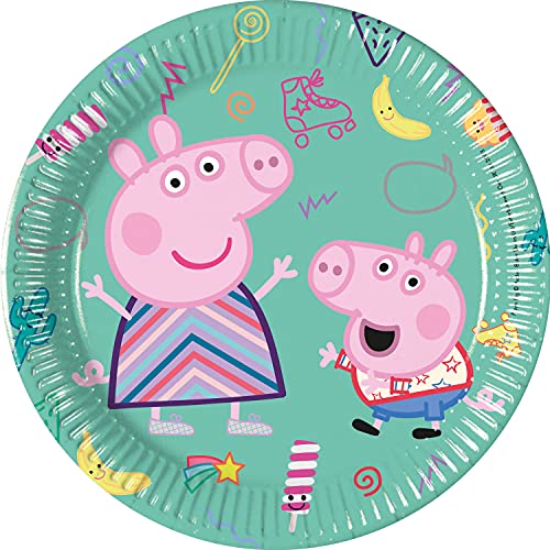 Procos 93488 – Platos de fiesta Peppa Pig tamaño 20 cm, 8... - Bébé & Puériculture Amazon Espagne à 2.35€