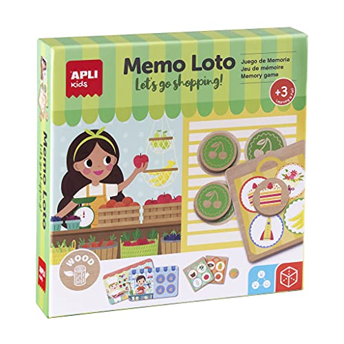 APLI Kids 18903 - Memo Loto en Bois - Jeu éducatif Qui... - Jouets & Jeux Amazon France à 14.44€
