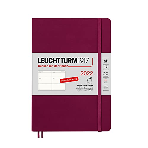 LEUCHTTURM1917 363607 Wochenkalender 2022 Softcover Medium... - Fournitures Bureau Amazon Allemagne à 5.97€