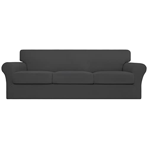 Easy-Going Couch Cover, Stretch Sofa Cover with 3 Cushion... - Maison & Cuisine en promo à 23.91€