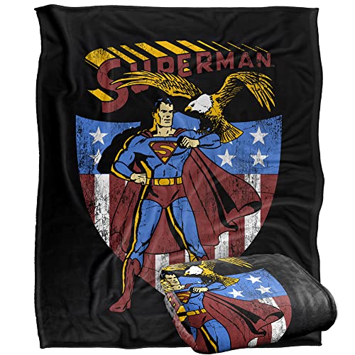 SUPERMAN Silky Touch Kuscheldecke, superweich, 152 x 127 cm - Maison & Cuisine Amazon Allemagne à 9.45€