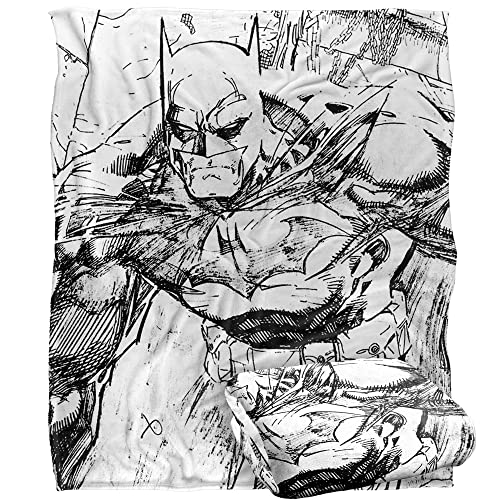 LOGOVISION Batman Pencils Plaid Ultra Doux au Toucher... - Sports & Fitness en promo à 20.36€