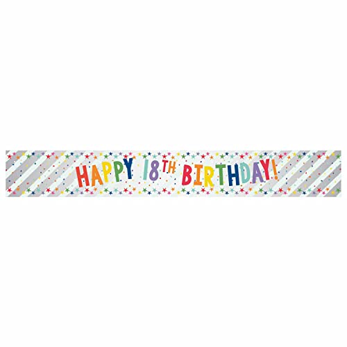 Amscan 9912567 Happy 18Th Birthday Banner - Vente Flash Amazon -67%
