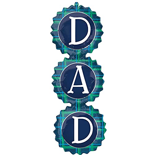 amscan 4430401 - Supershape Father's Day "DAD" Checks Foil... - Sports & Fitness Amazon Royaume-Uni à 1.63€