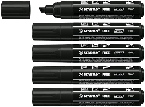 STABILO FREE - Acrylic Marker - ARTY - T800C Chisel Tip... - Bricolage & Outils en promo à 13.70€