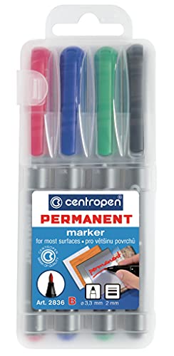 Permanent-Marker CENTROPEN 2836, gemischt, 4 Stück - Fournitures Bureau Amazon Allemagne à 2.19€