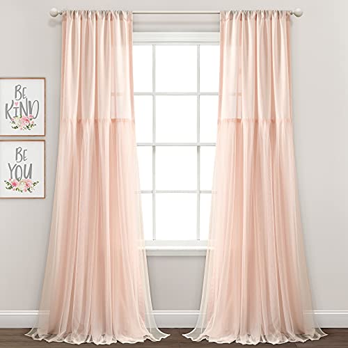 Lush Decor Tulle Skirt Solid Window Curtain Panel Pair, 84"... - Home & Kitchen Amazon UK à 17.32€