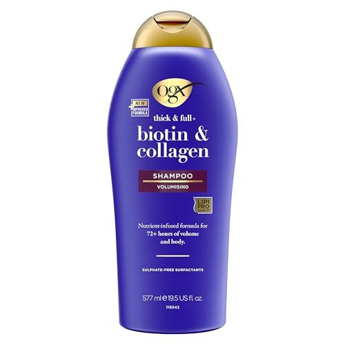 OGX Biotin and Collagen Volumising Hair Shampoo, Thick and... - Beauté & Parfums Amazon Royaume-Uni à 6.62€