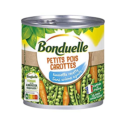 Bonduelle Pois carottes ss arome ajoute - La boite de 265g - Épicerie Amazon France à 1.55€