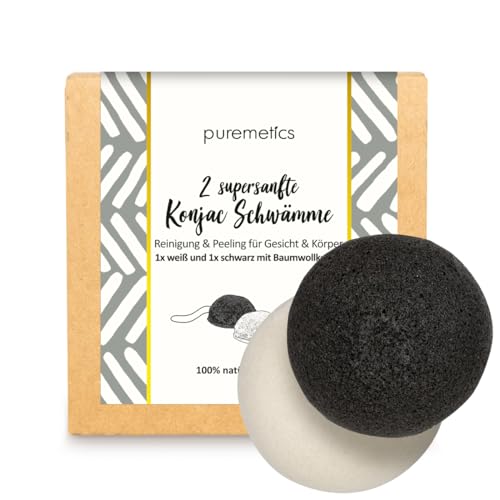 Puremetics Lot de 2 éponges Konjac super douces - Beauté & Parfums Amazon France à 11.65€