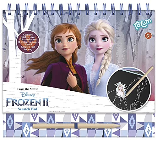 Totum Frozen II Scratch Book: Kratzbuch & Ausmalbuch mit... - Maison & Cuisine en promo à 9.87€