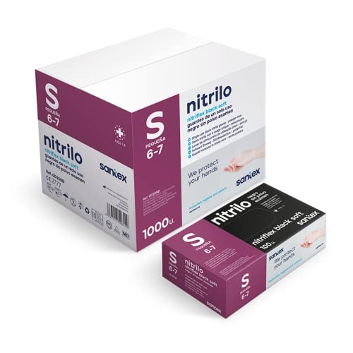 Nitrilhandschuhe, Schwarz, S, 100 Stück SANTEX - Santé & Bien-être Amazon Allemagne à 4.22€