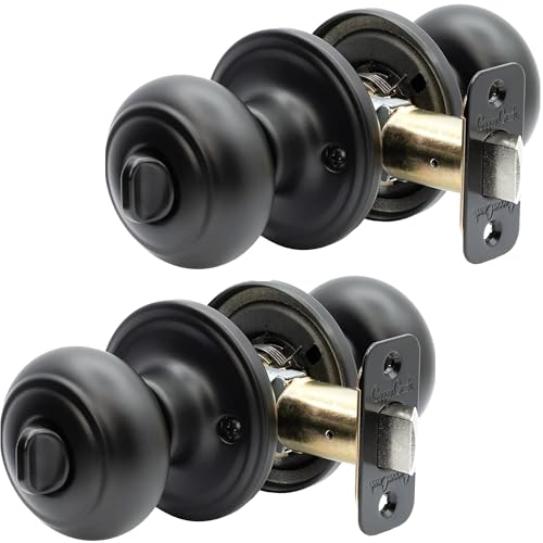 Copper Creek Mattschwarze Türknäufe – runder Kolonialknauf... - Amazon Allemagne à 11.10€