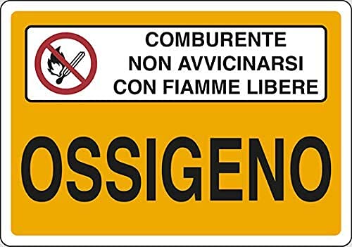 CARTELLO SEGNALETICO - Ossigeno - Con Adesivo in Vinile e... - Fournitures Bureau Amazon Italie à 1.99€