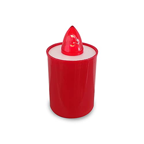 Bougie votive Led 9 cm, Durée 90 jours, rouge avec lumière... en promo à 3,90€ (-81%) sur Amazon FR