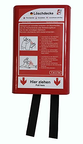 IWH 047044 - Coperta antincendio, 1 m², Colore: Rosso - Santé & Bien-être en promo à 13.99€