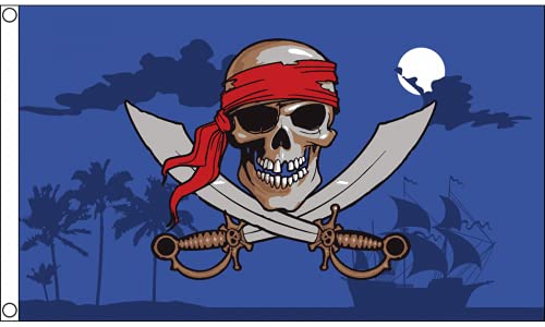 AZ FLAG - Drapeau Pirate Nuit bleu - 90x60 cm - Drapeau... - Beauté & Parfums Amazon France à 4.95€