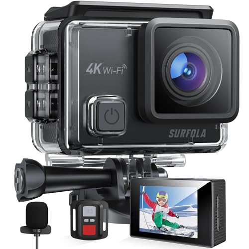 Surfola Action Cam 4K Subacquea 40M, WiFi Videocamera EIS... - High-Tech & Électronique en promo à 44.99€