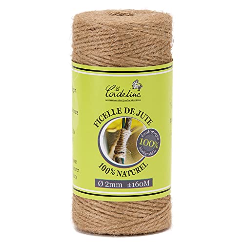 Spago di iuta naturale bobina 160 m Ø2 mm 200 gr La... - Bon plan à 7.73€