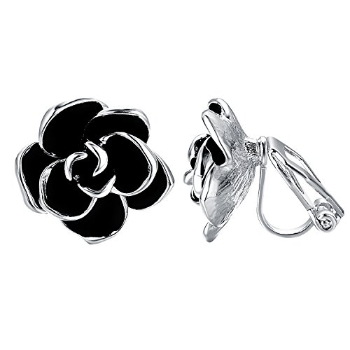 vissen Pendientes para mujer, diseño de flor rosa y negro... - Bricolage & Outils Amazon Espagne à 7.11€