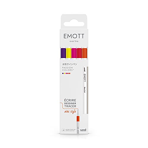 uni-ball Emott Uni Mitsubishi Pencil – 5 Filzstifte Passion... - Sports & Fitness en promo à 4.41€