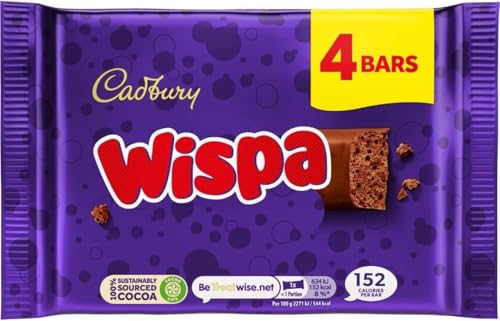Cadbury Wispa Chocolate Bar, Smooth & Creamy Aerated Milk... - Beauté & Parfums en promo à 1.50€