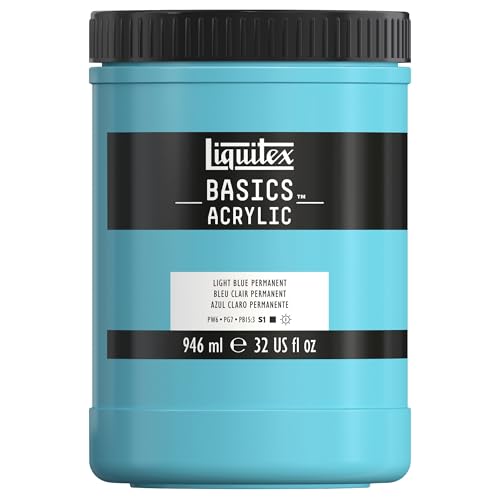 LIQUITEX Basics Acrylic Paint, Light Blue Permanent, 946 ml... - Maison & Cuisine en promo à 15.11€