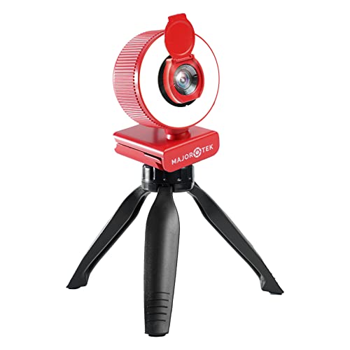 MAJORTEK Webcam 2K (RED) - High-Tech & Électronique en promo à 17.41€